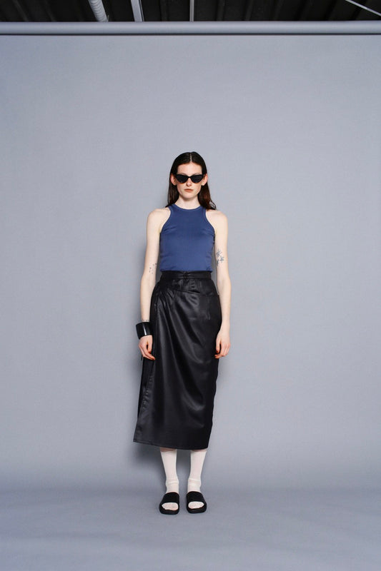 Middle Skirt Pants / BLACK