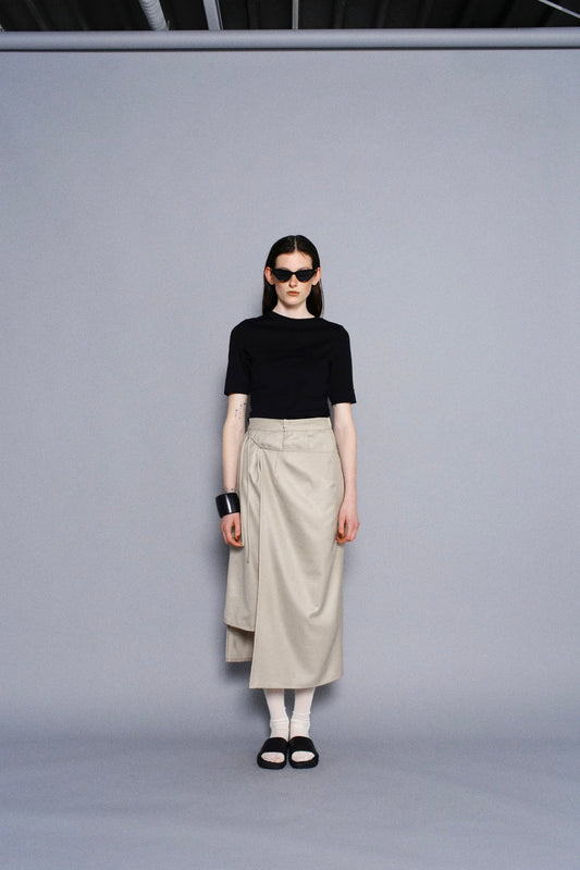 Middle Skirt Pants / BEIGE