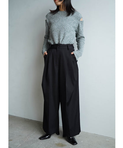 Wool Tack Pants / BLACK -11月25-30日発送-