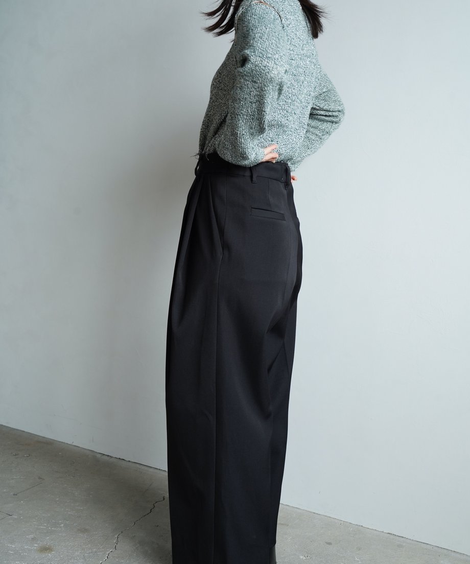 Wool Tack Pants / BLACK -11月25-30日発送-