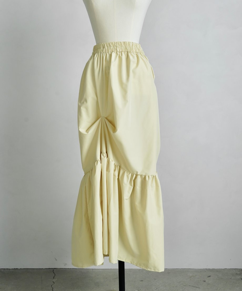 Pinch Tiered Skirt / YELLOW -4月5-10日発送- – &her