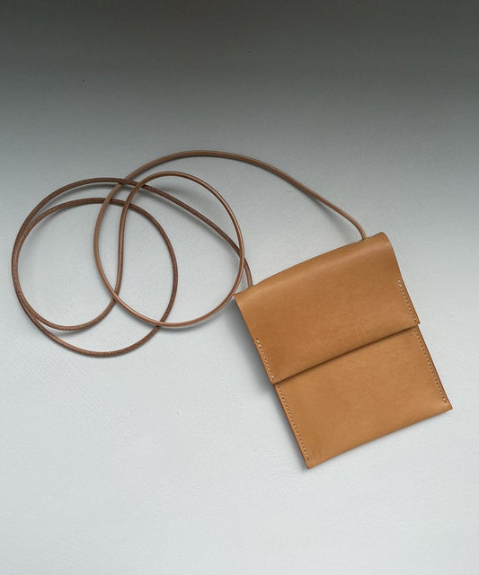 Leather Coin Bag / CAMEL -即日発送-