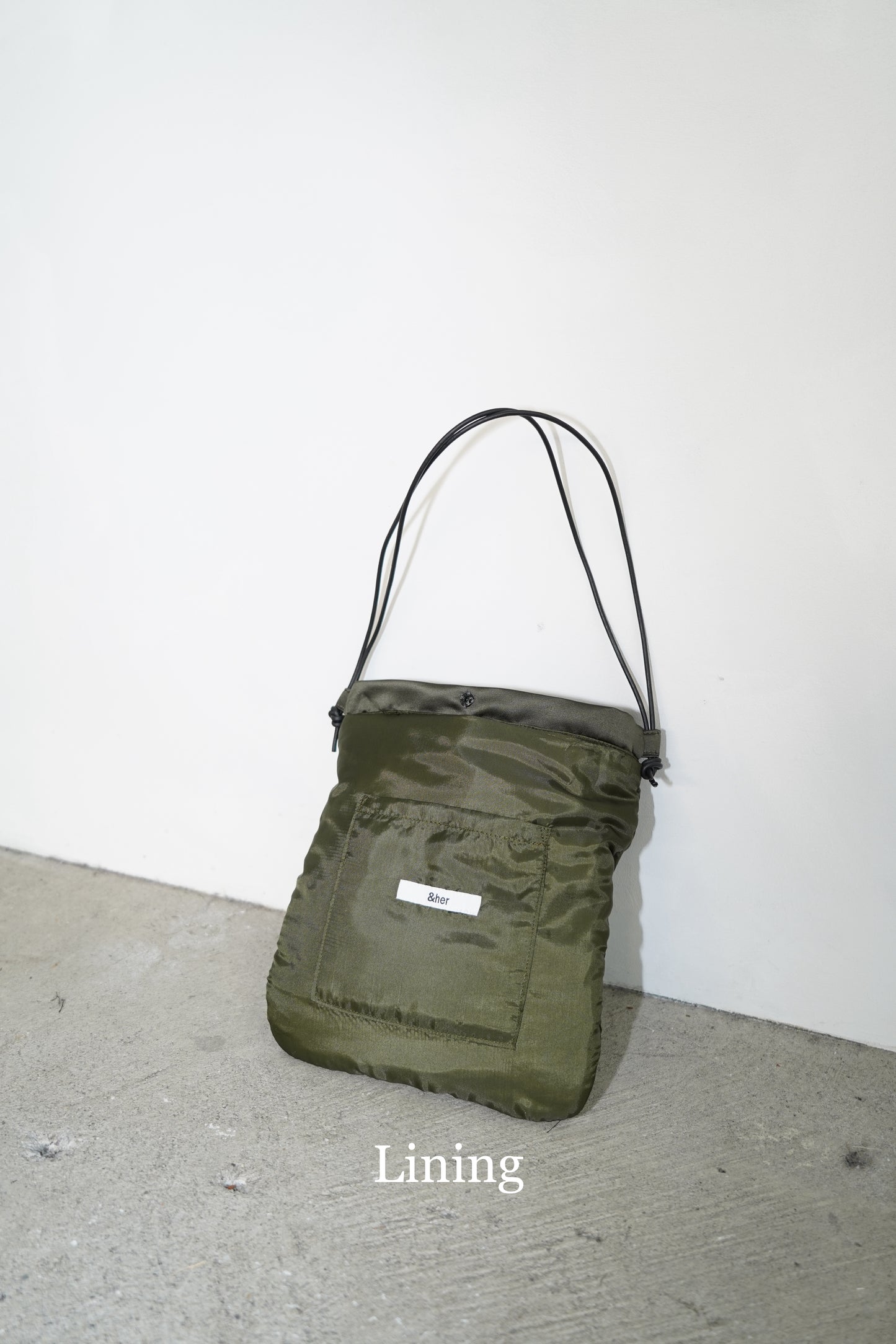Adorn Satin Bag / KHAKI -8月25日発送-