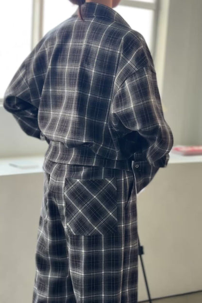Overlay Check Shirt / GRAY -10月13-16日発送-