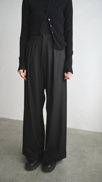 Wide Straight Pants / BLACK -10月17日発送-
