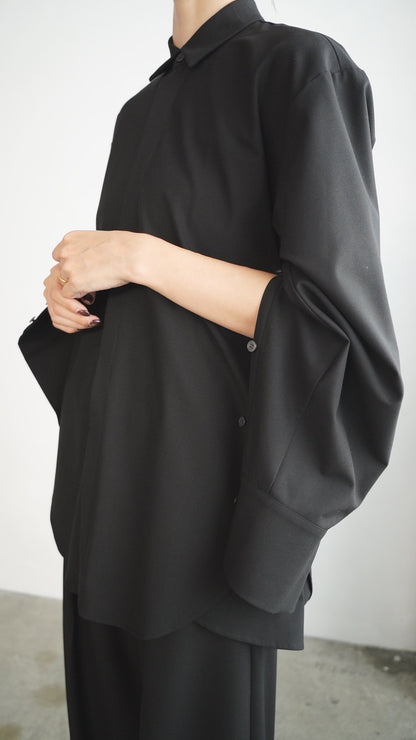 Side Button Shirts / BLACK -10月17日発送-