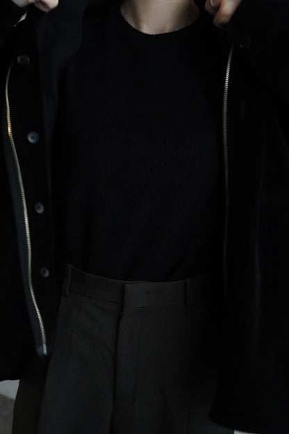 Corduroy Shirt Jacket / BLACK