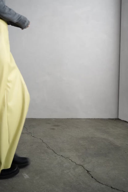 Artileather Draping Skirt / YELLOW -12月5日発送-