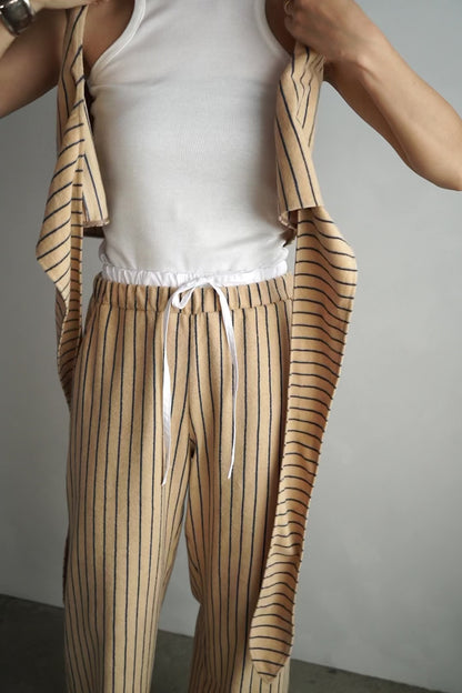THE PILE WRAP TOP / BEIGE