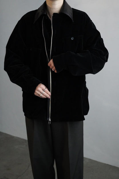 Corduroy Shirt Jacket / BLACK