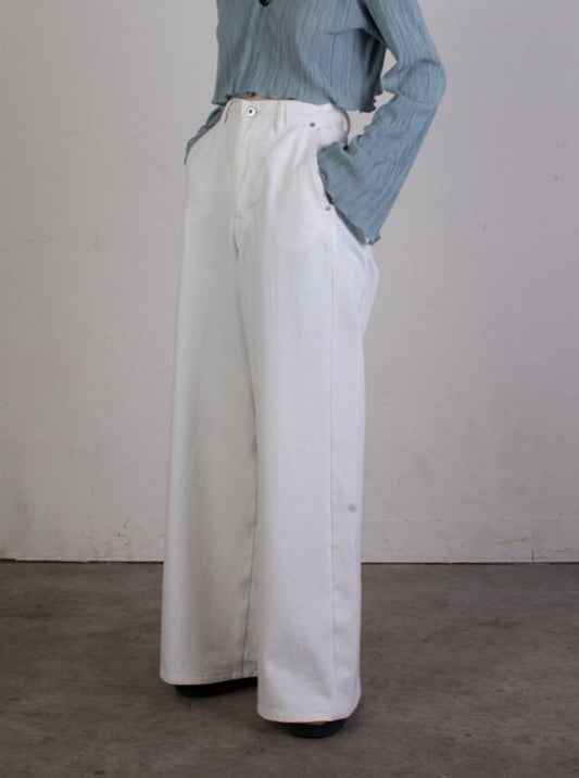 Denim Wide Pants / WHITE -5日以内発送-