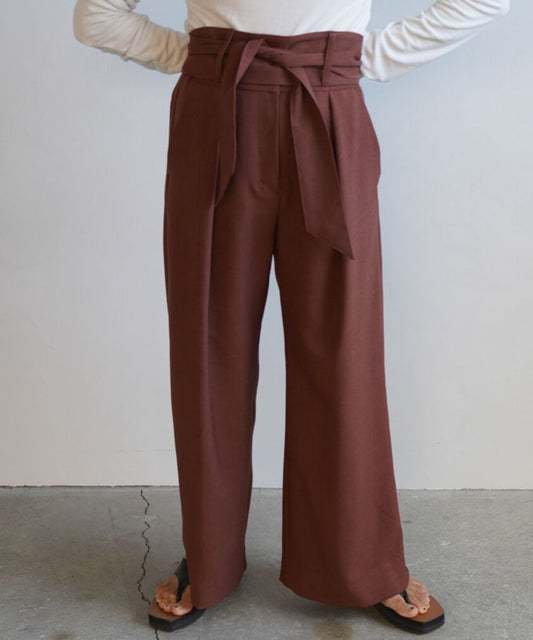 Chic Wide Pants / BROWN -5日以内発送-